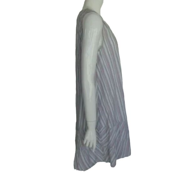 FRESH PRODUCE Dress, L, Melody, Tiered Skirt, V-neck, Crisp cotton, Stripes - Picture 5 of 14
